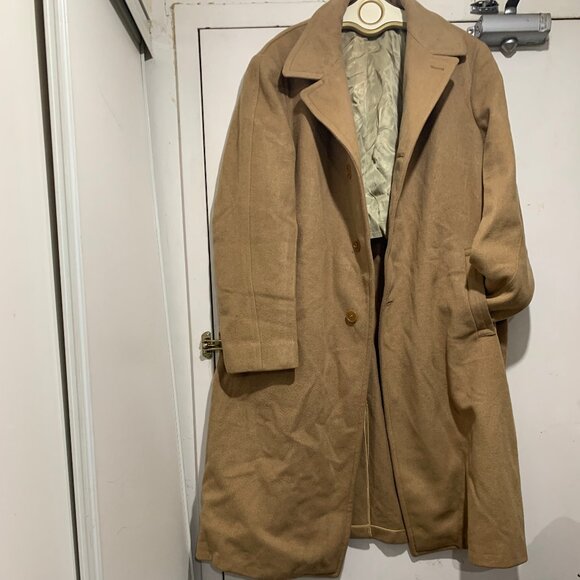 THE UNITED WOOLEN COMPANY VINTAGE TRENCH COATS SIZE L/XL - Picture 8 of 15